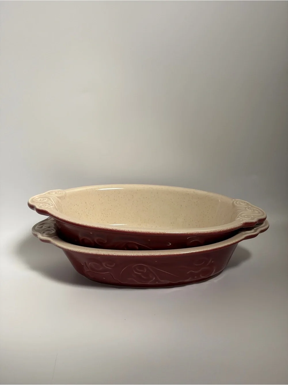 Weir in your Kitchen-Interior Burgundy Ceramic Baking Dish Set